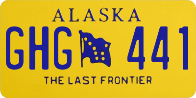 AK license plate GHG441