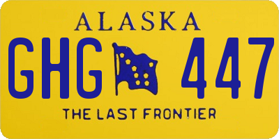 AK license plate GHG447