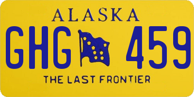 AK license plate GHG459