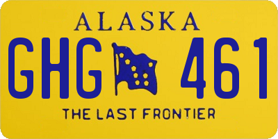 AK license plate GHG461
