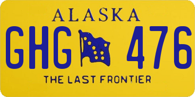 AK license plate GHG476