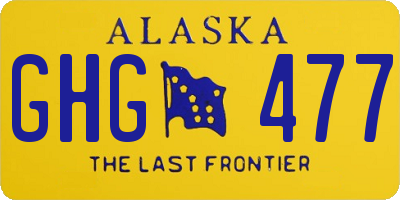 AK license plate GHG477