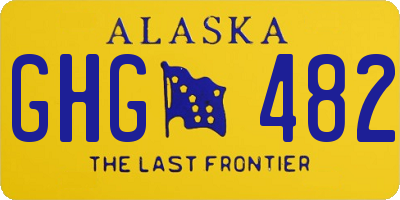 AK license plate GHG482