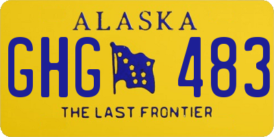 AK license plate GHG483