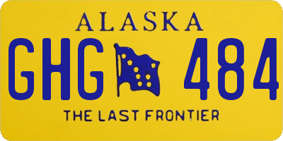 AK license plate GHG484