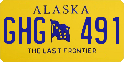 AK license plate GHG491