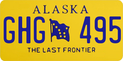 AK license plate GHG495