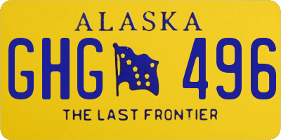 AK license plate GHG496