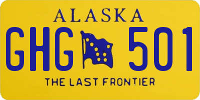 AK license plate GHG501