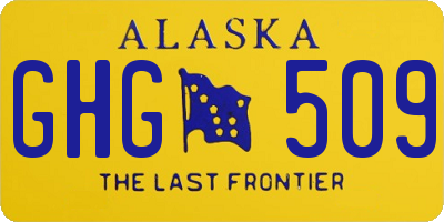 AK license plate GHG509