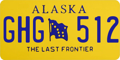 AK license plate GHG512