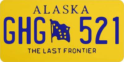AK license plate GHG521