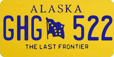 AK license plate GHG522