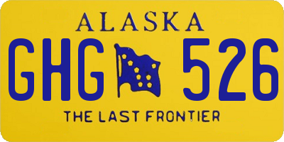 AK license plate GHG526
