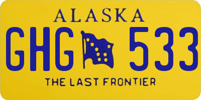 AK license plate GHG533