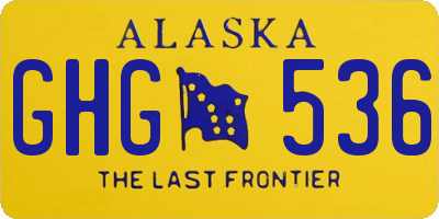 AK license plate GHG536
