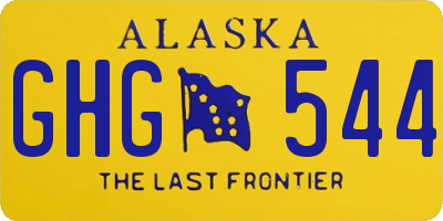AK license plate GHG544
