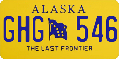 AK license plate GHG546