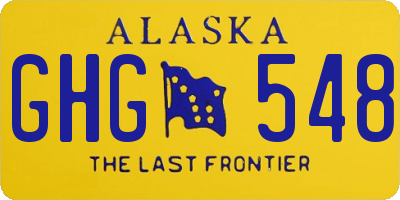 AK license plate GHG548