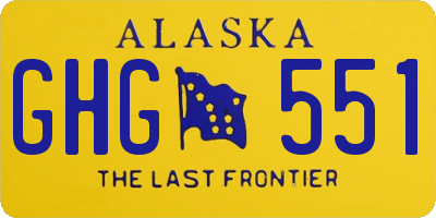 AK license plate GHG551