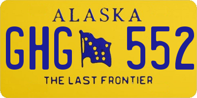 AK license plate GHG552