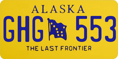 AK license plate GHG553