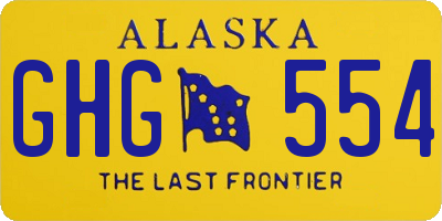 AK license plate GHG554