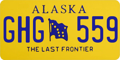 AK license plate GHG559