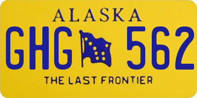 AK license plate GHG562