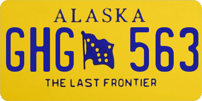 AK license plate GHG563