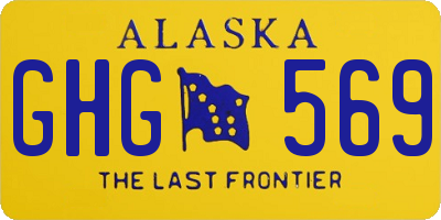 AK license plate GHG569