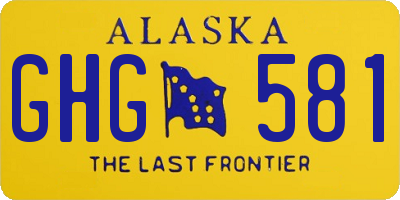 AK license plate GHG581
