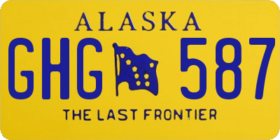 AK license plate GHG587