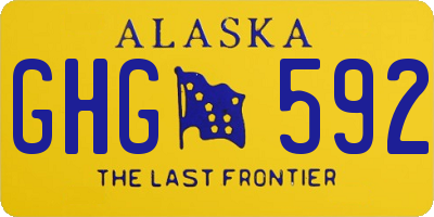 AK license plate GHG592
