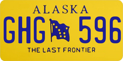 AK license plate GHG596