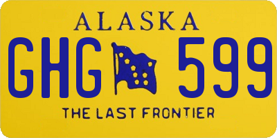 AK license plate GHG599