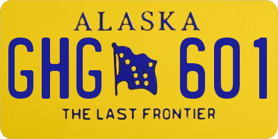 AK license plate GHG601