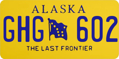 AK license plate GHG602