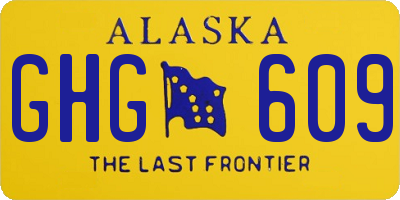AK license plate GHG609