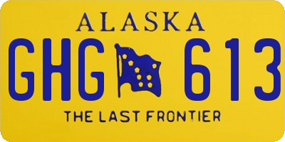 AK license plate GHG613