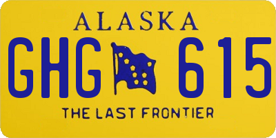 AK license plate GHG615