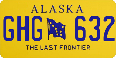 AK license plate GHG632