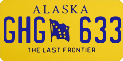AK license plate GHG633