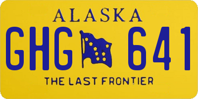 AK license plate GHG641