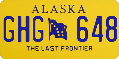 AK license plate GHG648
