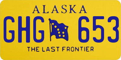 AK license plate GHG653