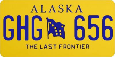 AK license plate GHG656