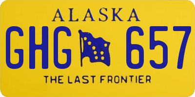 AK license plate GHG657