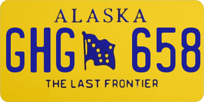 AK license plate GHG658