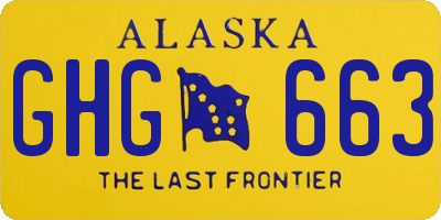 AK license plate GHG663